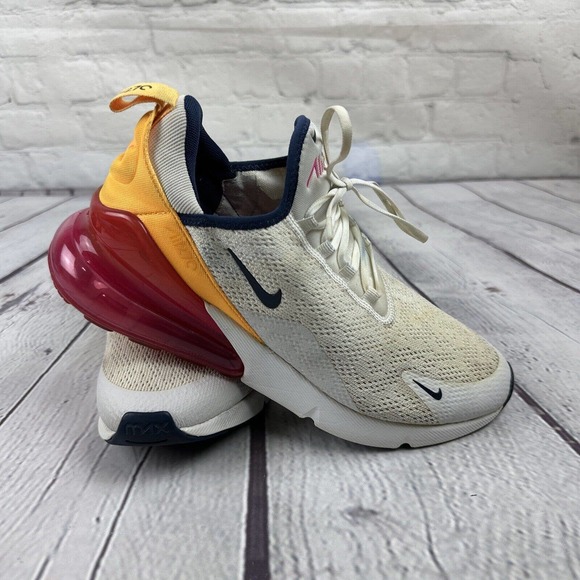 Nike Air Max 270 White Pink‎ Orange AH6789-106 Women’s Size 9 - Picture 1 of 11